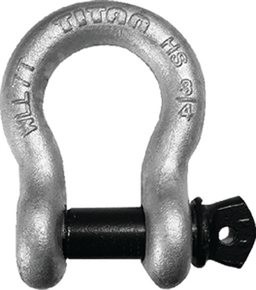 High Strength Galvanized Shackle, 3/8"