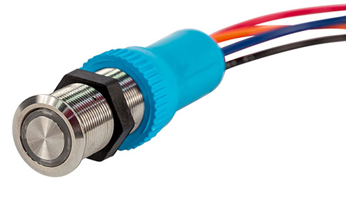 Bluewater 19mm Switch and 12 Inch Harness with SS Ring Laser Logo, On / Off Function