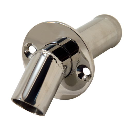 1-1/4" Angled Polished Stainless Steel Water Dump