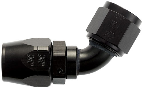 Black 60 Degree Double-Swivel AN Hose End