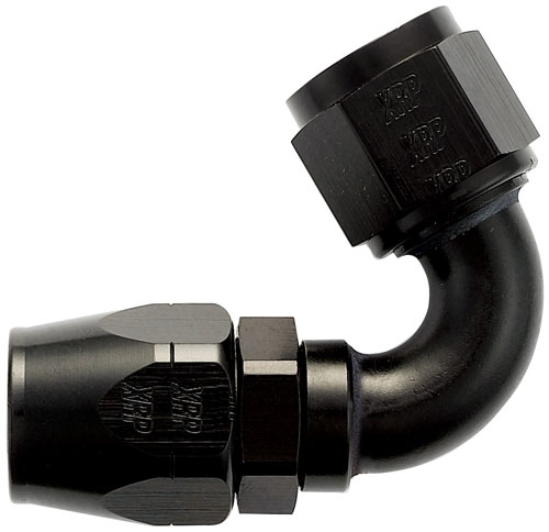 Black 120 Degree Double-Swivel AN Hose End