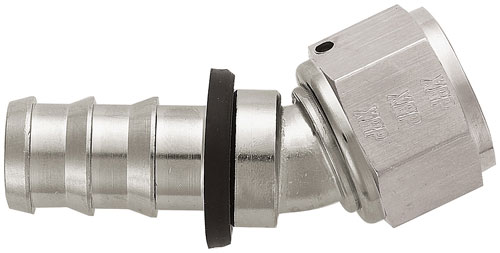 Super Nickel 30 Degree Push-On Hose End