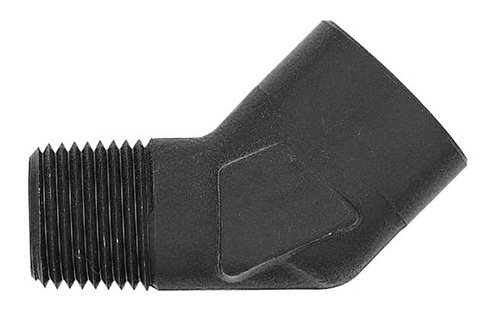 Female To Male NPT Pipe Adapters 45 Degree - Black