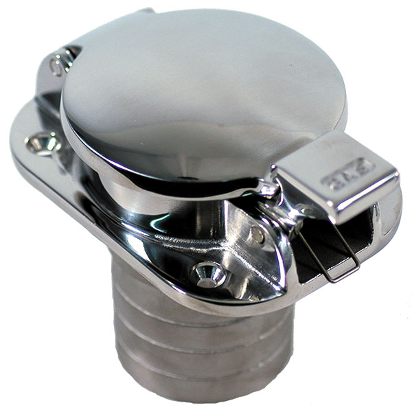 2" Stainless Steel Flip-Top Fuel Fill - Square Flange