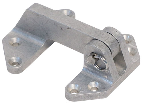Raw Aluminum Long Reach Hinge