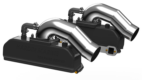 Seaward Series "Low Exit" Small Block Chevrolet Exhaust System