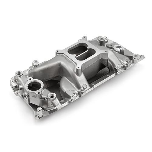 BBC Oval Port "PowerGap" Raised Runner Intake Manifold, Machine Polished