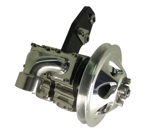 2 Stage Stainless Steel Sea Pump with 1 Groove Pulley, 1-1/4” NPT Center Inlet & Dual 1” NPT Outlets