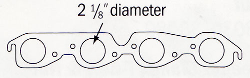 Head to Adapter Flange Gasket for 2-1/8, 2-1/4" Big Tube