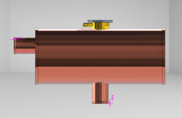 Stock Horizontal Expansion Tank size:4 x 6, 1.2 qts