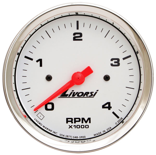 Livorsi Diesel Tachometer Gauge Mega & Race Rim 3-3/8"