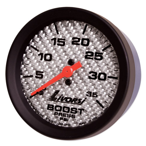 Livorsi 0-35 PSI Boost Gauge Mega & Race Rim 2-5/8"