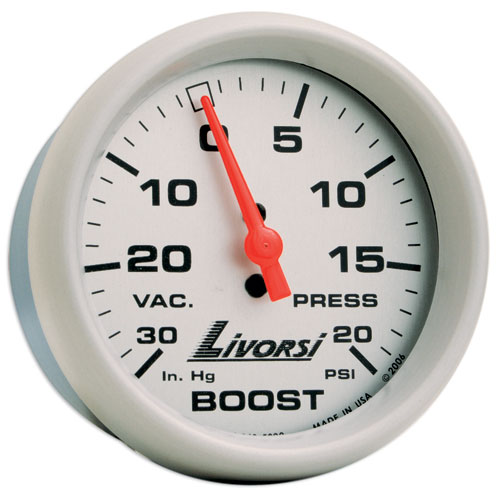 Livorsi Vacuum/Boost Gauge Mega & Race Rim 2-1/16"