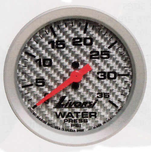 Livorsi 0-35 PSI Water Pressure Gauge Mega & Race Rim 2-5/8"