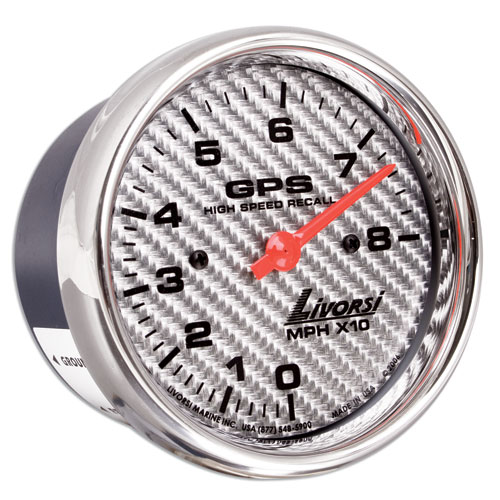 Livorsi GPS Speedometer Gauge Mega & Race Rim 3-3/8"