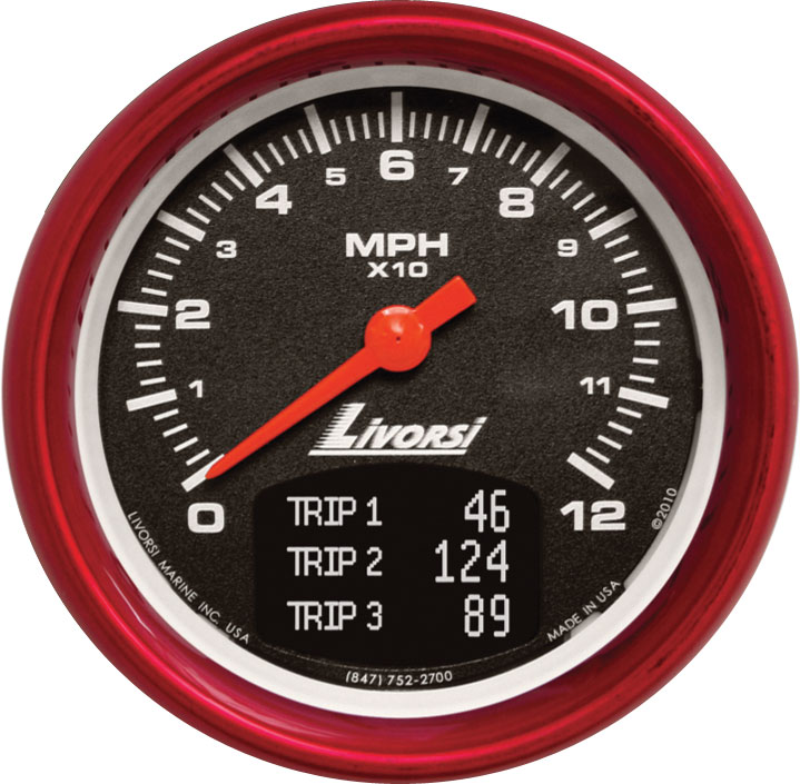 Livorsi GPS Speedometer Gauge with Odometer Kit Mega & Race Rim 4-5/8"
