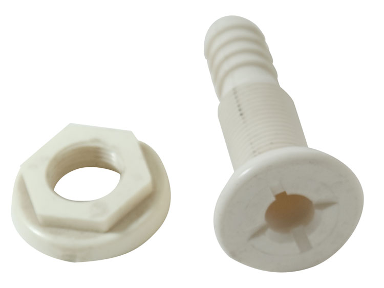 5/8" White Plastic Water Dump