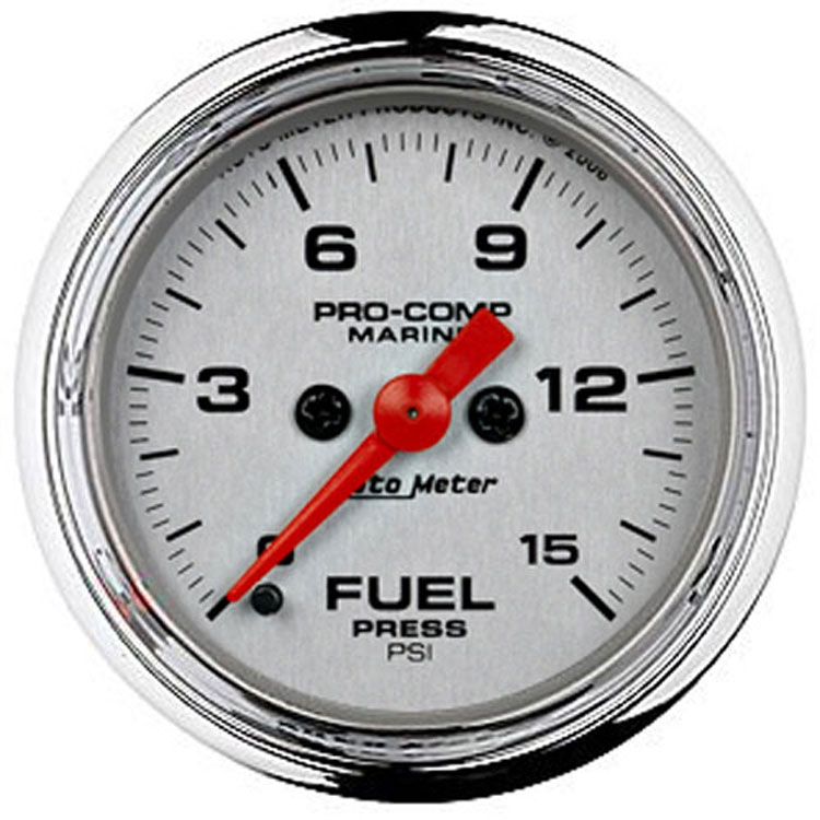 2-5/8" Fuel Pressure Gauge 0-15 PSI