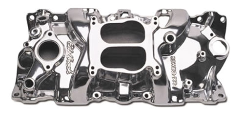 Edelbrock Small Block Chevy V-8 Polished Performer Manifold