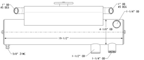 Heat Exchanger MPC-62472A3-Mercruiser-62472A3