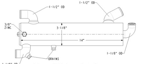 Heat Exchanger MPC-NA-001405-Perkins-NA-001405