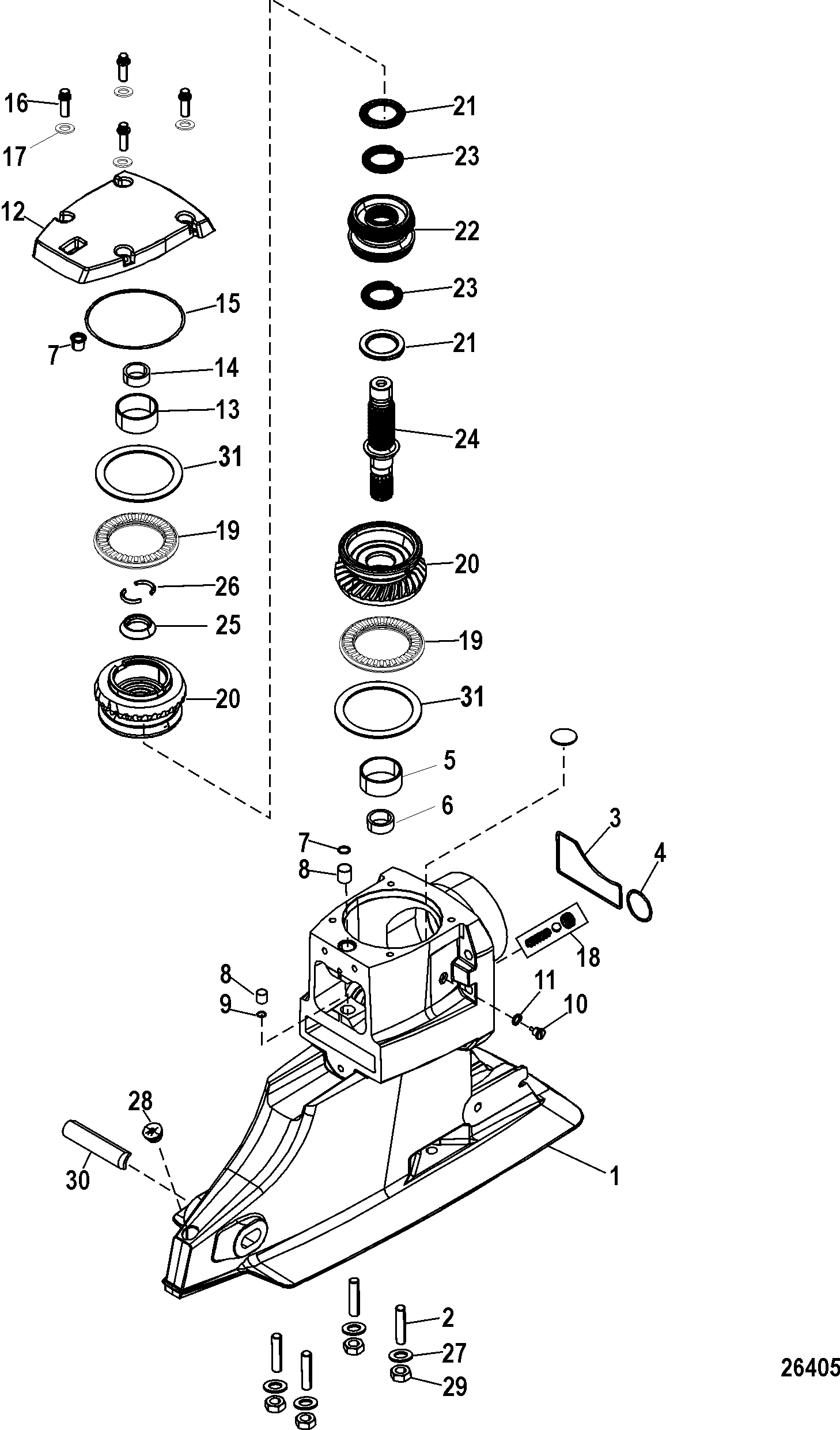 Hardin Marine - Driveshaft Housing and Drive Gears