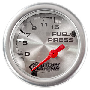 0-15 PSI White Boost Gauge 2-1/16"