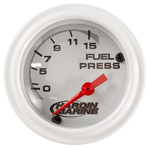 0-15 PSI White Boost Gauge 2-1/16"