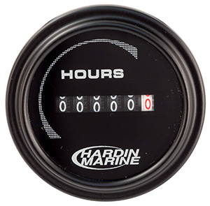 2" White Hardin Marine Hourmeter