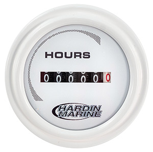 2" White Hardin Marine Hourmeter