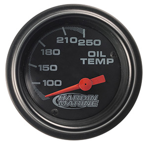 2" Water Temperature Gauge, 240 Deg. - White, Black or Stainless