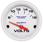 Autometer 2-1/16" Voltmeter 0-18V