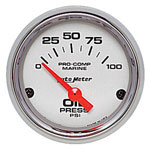 Autometer 2-1/16" Electric 0-100 PSI Oil Pressure