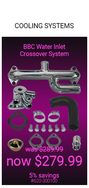 Big Block Chevy Water Inlet Crossover Kit with Bypass