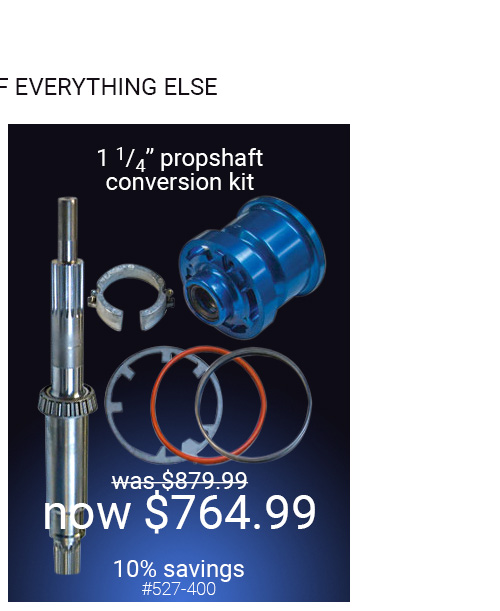 1 1/4 Inch Propshaft Conversion Kit